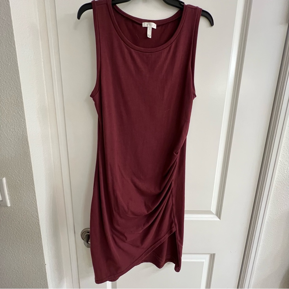 Leith Ruched Midi Sleeveless Dress